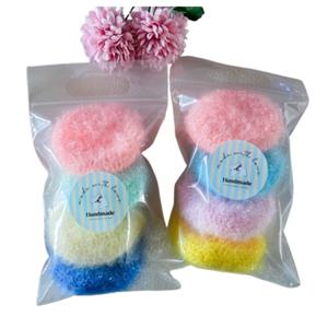 라떼베어 국산 손뜨개 핸드메이드 호빵수세미 4종세트