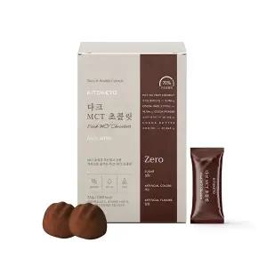 [키토케토] 다크 MCT 초콜릿 제로 무설탕 카카오 MCT오일 파베 고급 프리미엄 간식 1BOX