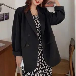 얇은 봄 여름 자켓 차르르 핏 더블버튼 캐주얼룩