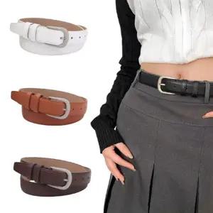 벨트 얇은 슬림 데일리 여성 벨트 베이직 코디 가죽 클래식 캐주얼 바지 정장 고급 금속 허리