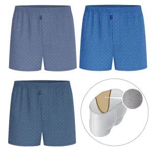 BYC 남성 순면 기능성 더블박서 낭심주머니 사각 트렁크 팬티 3매