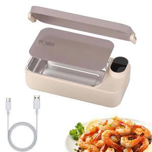 충전식 전기 도시락 휴대용 음식 가열기 용기 학교 성인 스테인리스 사무실 어린이 여행용