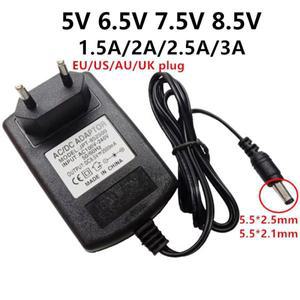 5V 6.5V 7.5V 8.5V 범용 전원 어댑터 110V 220V ~ 1.5A 2A 2.5A 3A 공급 장치 AC/DC 스위치