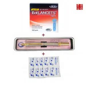 국산구성 사혈침100+동화스텐사혈기1+알콜솜10/수지침