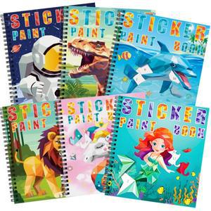 1PCS 스티커 페인트북 유니콘 숫자 어린이용 여행 장난감 비행기 생일 선물