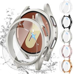 삼성 갤럭시 워치용 강화 유리  케이스, 튼튼한 스크린 보호대  필름 액세서리, 7, 6, 5/4 FE, 44mm, 3DFul