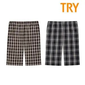 [트라이]트라이 남성 순면 7부 선염 체크 파자마 하의 1매 패턴 K03
