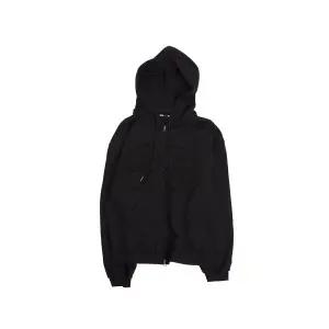 ERTR Logo Applique 2way Hoodie Zip Up Black 2063289