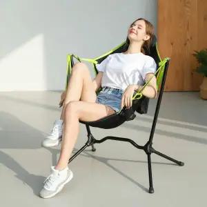 접이식 흔들 캠핑의자 그린 폴딩 해먹체어 튼튼한 알루미늄 릴렉스체어