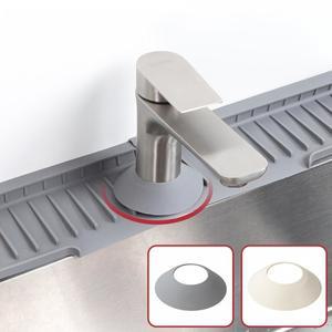 실리콘 수도꼭지 패드, 주방 싱크대 물받이, 조리대 누수 방지 트림 링, 욕실 베이스 커버