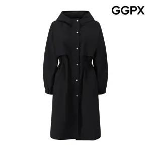 [GGPX] 스트링 후드 롱 야상 점퍼 (GQ3JP016F)