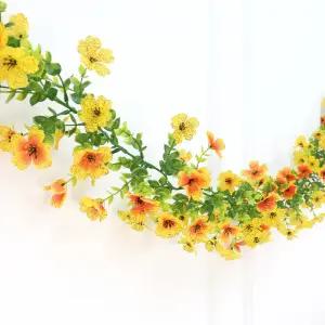 조화 꽃 줄기 가랜드 (옐로우) 봄 여름 장식 소품 덩쿨