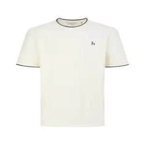 헤지스 남성 26SS 티핑 배색 조직감 크루넥 티셔츠 HZTS6B506CR