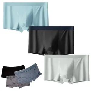 남성 시원실크 사각 드로즈 여름 향균 팬티