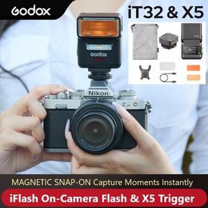 Godox iT32 GN18 TTL HSS iFlash 카메라 플래시 1/1000S-1/3000S 사진 촬영용 X5 무선 트리거 호환