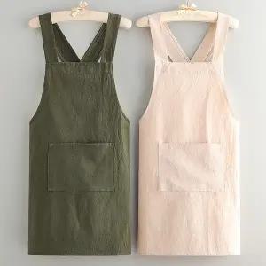 앞치마 주방 요리 주방복 작업 요리용 면 내마모성 성인 허리 오염 방지 레스토랑 작업복 가정용