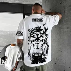 캐릭터 애니 티셔츠 반팔 티 셔츠 원피스 남성 및 여성 포트가스 D 에이스 뉴 하라주쿠 애니메이션 여름 봄