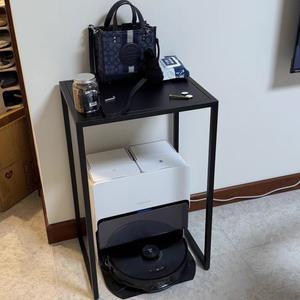 로봇 청소기 탁자 거실 35x25x50 테이블 북유럽 책상 데스크 침실 블랙 코너 1 협탁 사이드