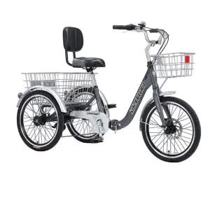 성인 이동 바구니 대차 중년 자전거 어르신 삼륜 경량 노인 세발자전거 세발 장보기