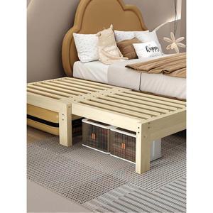 접이식 원목침대프레임 자취방 침대틀 폭x길이 1인 목재 침대 소파 받침대 매트리스 다기능