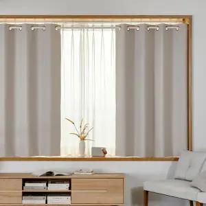 모던하우스 선셋 생활암막 아일렛형 반창문커튼 140x160 베이지 2p1240025