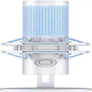 HyperX 쿼드캐스트 2 프로스트 - 게임 스트리밍 및 팟캐스트용 USB 마이크 온보드 컨트롤 LED 조명 탈착식