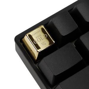 YMDK 골드 아연 합금 전기도금 키캡 MX 기계식 키보드 화살표 키를 위한 개인 맞춤형 체리 R4