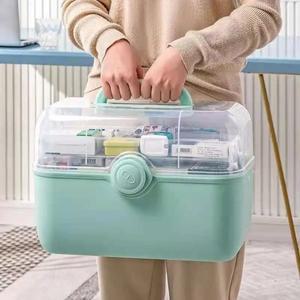 대용량 가정 의학 정리함 응급 처치 키트 약 보관 상자 플라스틱