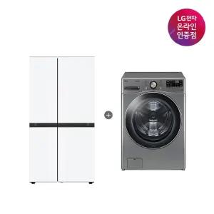 LG 디오스 AI 오브제컬렉션 냉장고 (양문형) + LG 트롬 세탁기 (S836MQQ012 + F24VDLPR)