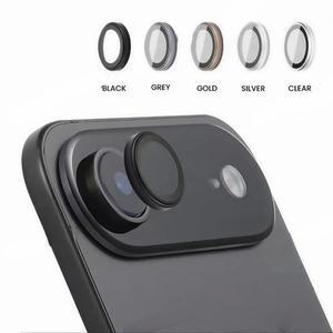1-3개 3D 메탈 렌즈 보호 유리 (17 Pro  17Pro Max  Air용) 합금 후면 카메라 링 커버 (아이폰호환16Pro  1