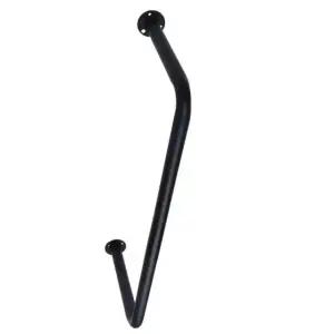 모던 파이프 옷걸이 행거 인테리어 천장 벽걸이 일자 의류매장 블랙길이 1m x 너비