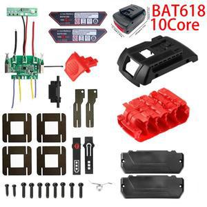 Bosch 18V 10x18650 BAT618 리튬 이온 배터리 플라스틱 케이스 충전 보호 회로 기판 PCB 박스