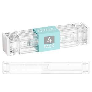 투명 아크릴 서랍 칸막이 4팩 확장형 조절식 양말 속옷 주방 정리 분리기