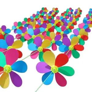 바람개비 장식 행사장 축제장 정원 와이어 가랜드 꽃바람