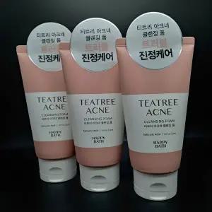 해피바스 티트리 아크네 클렌징 폼 150ml 3개