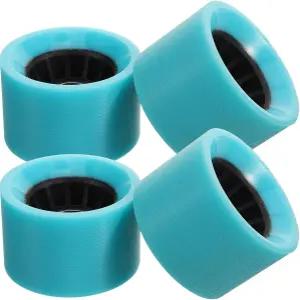 밀리스텐 4pcs 야외 롤러 스케이트 휠 95a Pu 교체 더블 로우 인라인 블루 다크 컬러 베어링 쿼드 스케이팅