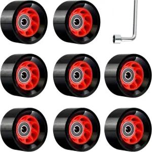 TOBWOLF 8 팩 58mm x 95A 롤러 더비 스피드 스케이팅용 실내 쿼드 스케이트 휠 아티스틱 잼 링크 및 리듬