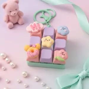 키캡 키링 파츠세트 DIY 꾸미기 파스텔 청축 클릭커