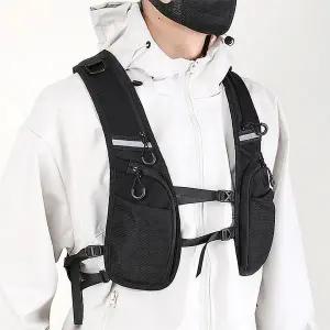 남자 작업조끼 메쉬 멀티포켓 버클형 하네스형 야외 등산 배달용 조끼