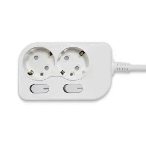 위드아이앤씨 KC인증 개별스위치 2구 10M 멀티탭 16A전기 누전 방지 절전 전형 접지멀태 KC 안전 멀티선 전