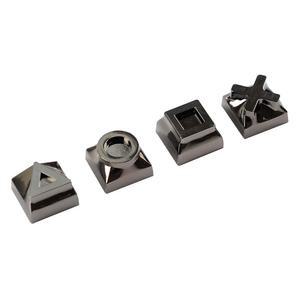 YMDK 메탈 게임 콘솔 키캡 개성 스타일을 위한 4개의 화살표 합금 맞춤형 기계식 키보드 블랙 세트 4개