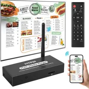 디지털 사이니지 또는 TV용 광고 미디어 플레이어 USB 비디오 화면 미러링 회전 사진 공유 기능 루프 및