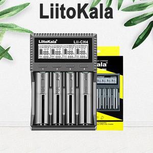 LiItoKala Lii-CH4 스마트 배터리 충전기 1.5V/1.2V/3.2V(C-와이어 입력 포함) 가정 및 사무실용 18650