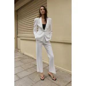 ZARA 턱시도 팬츠 - 스크래치 화이트