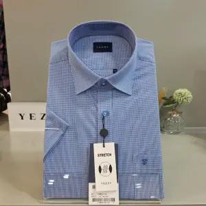 [예작]잔체크 스판 일반 반팔셔츠 YJEMBR213-BL_BP_BP