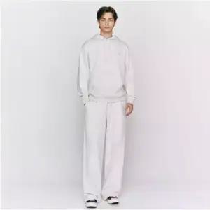 [국내정품] 지오다노 남자 원턱 와이드 트레이닝 테리 밴딩 팬츠