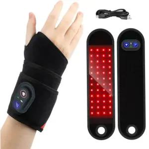 손마사지기 안마기 무선 충전식 웨어러블 660nm 850nm 적외선적색광 치료 랩 패드 목 손목 얼굴 어깨 통증