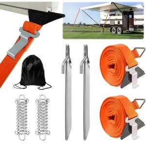 어닝고리 RV 어닝 스톰 밴드 스트랩 타이 다운 카라반 캠핑 툴레 피아마 도메틱 캐노피 모터홈용