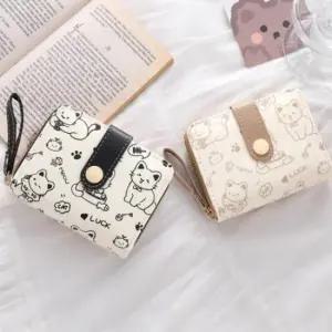 [JED] 학생용 지폐 고양이 디자인 반지갑 여성 수납지갑 귀여운