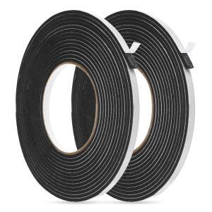 CIATBYYJ 2PCS 자동차 스피커 씰링 테이프, 폼 그립 방음 방수 개스킷 테이프 3mm 두께 6mm 너비, 검은색